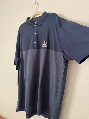 FootJoy Men's Navy Striped Performance Polo